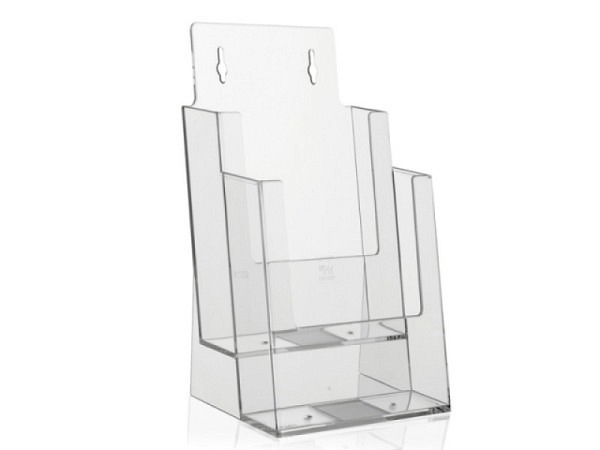 Prospektsteller Acryl transparent A5 Hochformat 2fach