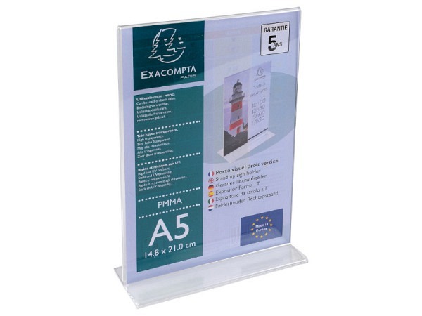 Schilderhalter Exacompta Acryl T-Form A5