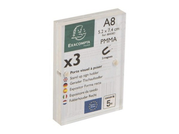 Schilderhalter Exacompta Acryl A8 Hochformat 3er Set