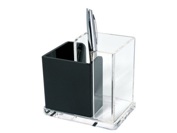 Bürobutler Wedo aus glasklarem Acryl