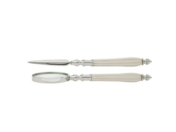 Brieföffner und Lupe Kürbis, 28cm lang