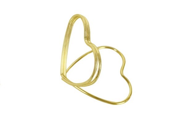 Kartenhalter Metall Herz golden glänzend 15 Stk.