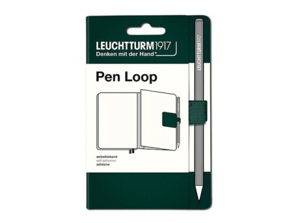 Stifthalter Leuchtturm für Agenden, selbstklebende Stiftschlaufe Forest Green
