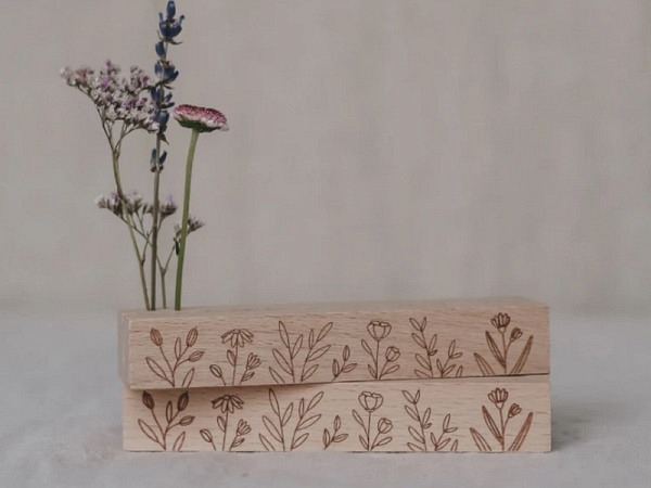 Kartenhalter Eulenschnitt Karten-und Blumenhalter Blumenwiese 2er Set