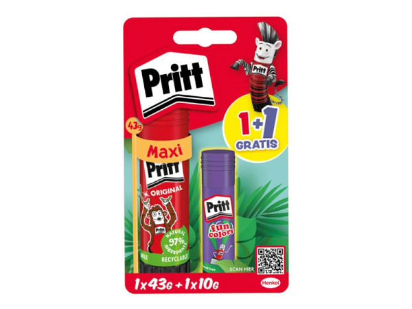 Leim Pritt Stift Set 1x43g und 1x10g in violett