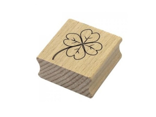Stempel Artoz Kleeblatt Holzstempel 40x40x19mm, Buchenholz