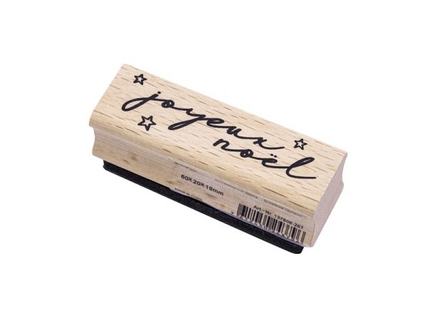 Stempel Artoz Joyeux noël Holzstempel 60x20xH19mm, Buchenholz, FSC 100%