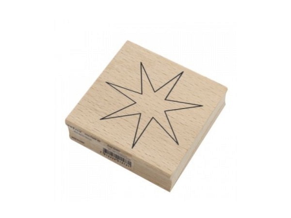 Stempel Artoz Stern 7 Zacken Holzstempel 60x60x19mm