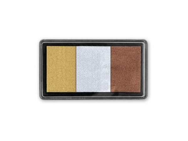 Stempelkissen Trendhaus mit 3 Farben Metallic 5,8x2,8cm
