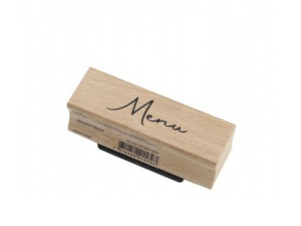 Stempel Artoz Menu Holzstempel 60x20x19mm