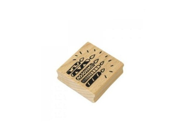 Stempel Artoz Kerzen Holzstempel 60x60x19mm, Buchenholz