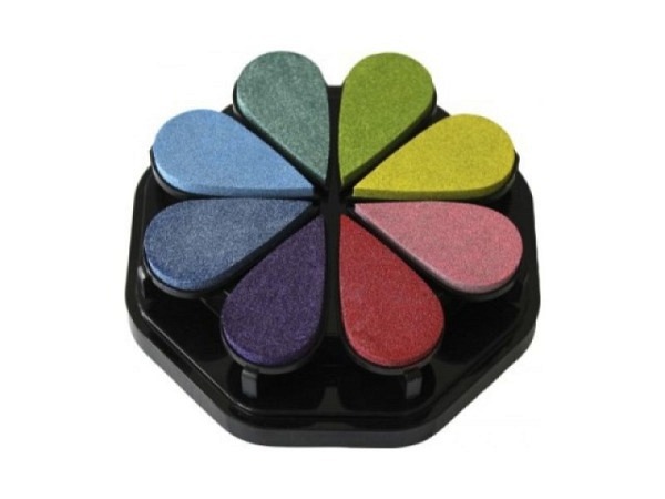 Stempelkissen Artoz mit 8 Farben pearl Ø107mm 