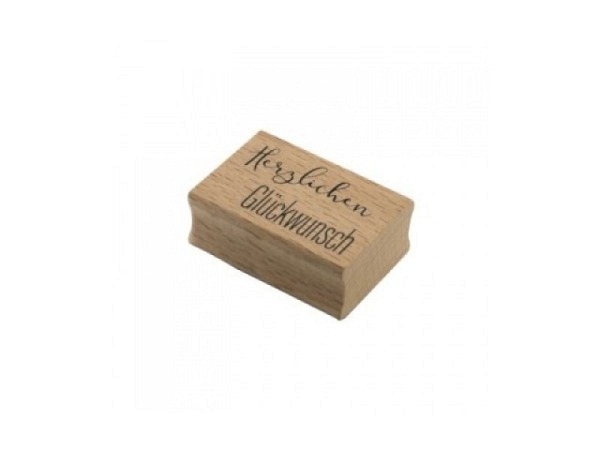 Stempel Artoz Herzlichen Glückwunsch Holzstempel 50x35x19mm