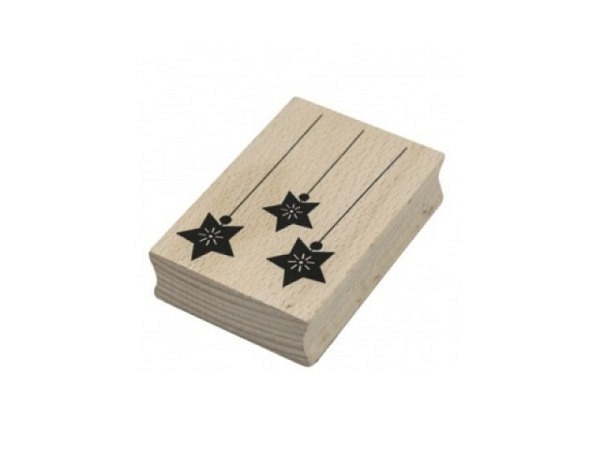 Stempel Artoz Sterne hängend 70x50x19mm, aus Holz 