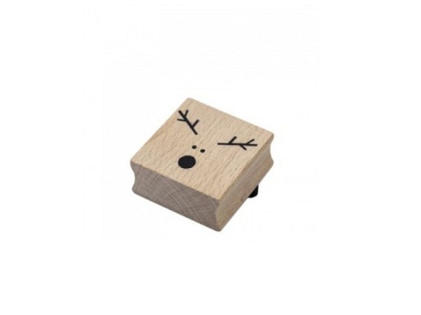 Stempel Artoz Renntierkopf 40x40x19mm, aus Holz 