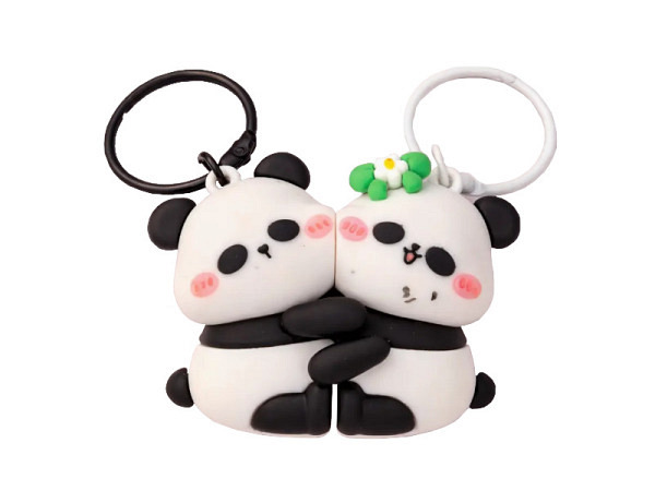 Schlüsselanhänger Minisuki magnetisches Panda Duo
