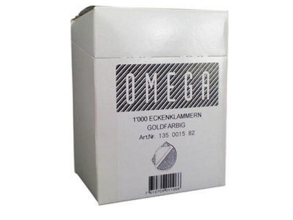 Eckenklammern Omega Aluminium gold 1000Stk.