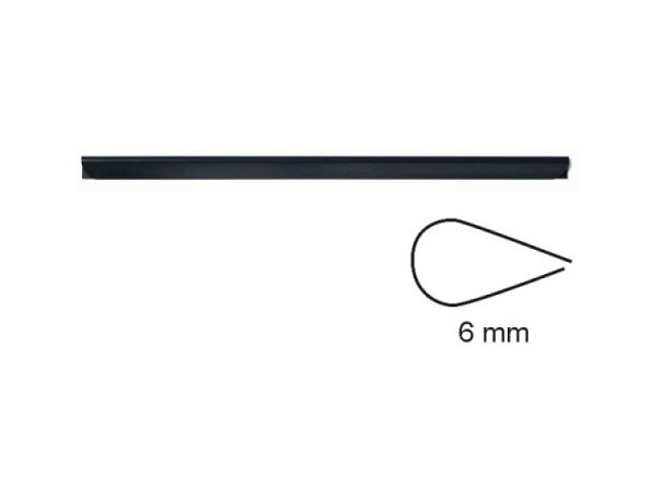 Klemmschiene 6mm schwarz A4, klemmt ca. 60Blatt fest