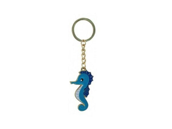 Schlüsselanhänger Seaclub Seepferd, aus Messing, 2,5x,5cm