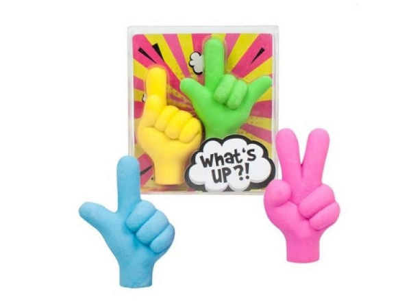 Radiergummi Talking Hands 2er Set farbig sortiert