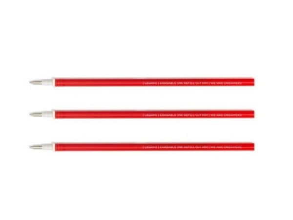 Mine Legami rot, 3 Stk. ausradierbar, Stichbreite 0,7mm
