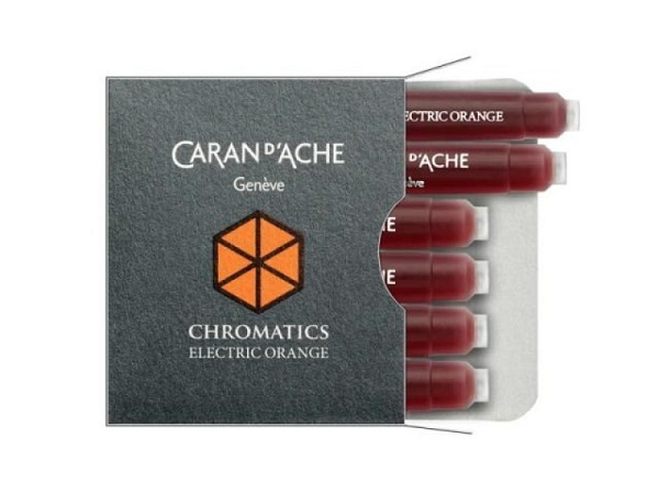 Tintenpatrone Caran d'Ache Electric Orange, per 6Stück 8021.052