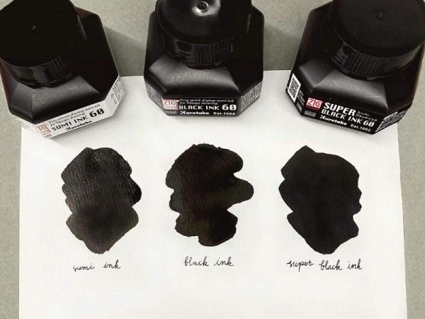Tusche Kuretake Black Ink 60ml tiefschwarz
