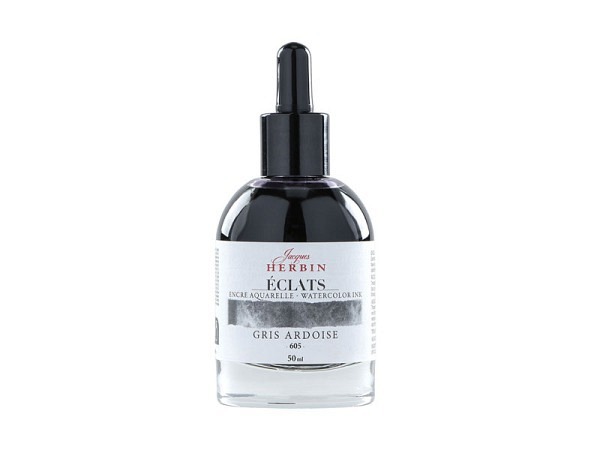 Tinte Herbin Aquarelltinte Éclats schiefergrau 50ml