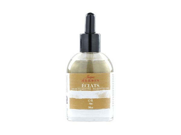 Tinte Herbin Aquarelltinte Éclats gold 50ml