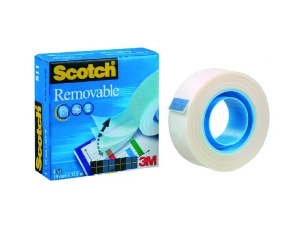 Klebeband Scotch Magic II Removable 19mmx33m