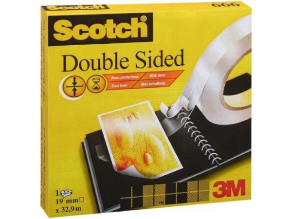 Klebeband Scotch Doppelseitig 665 19mmx33m 7,5cm