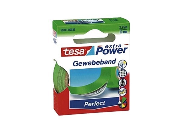 Gewebeband Tesa wetterfest 19mmx2,75m grün