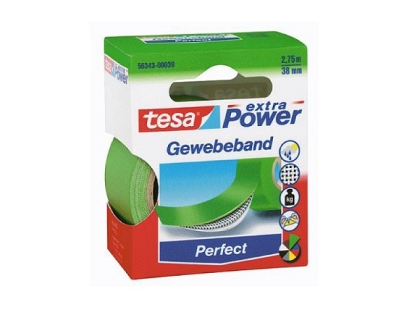 Gewebeband Tesa wetterfest 38mmx2,75m grün