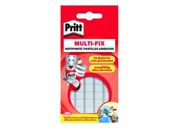 Haftstücke Pritt Multifix 65Stk. weiss 1x1cm f.Poster