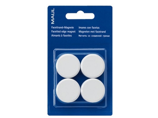 Magnet Maul Maulpro rund 30mm Durchmesser weiss 4 Stk.
