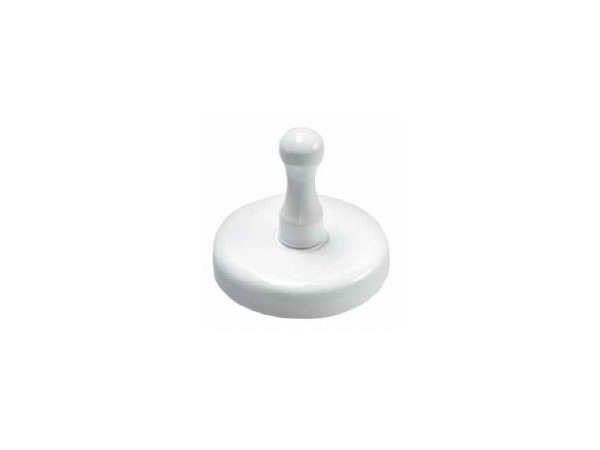 Magnet Berec Griffmagnet Stöpselform Metall weiss, 25mm