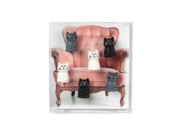 Magnet Trendform Cats 6 brave Katzen sitzen auf der Couch