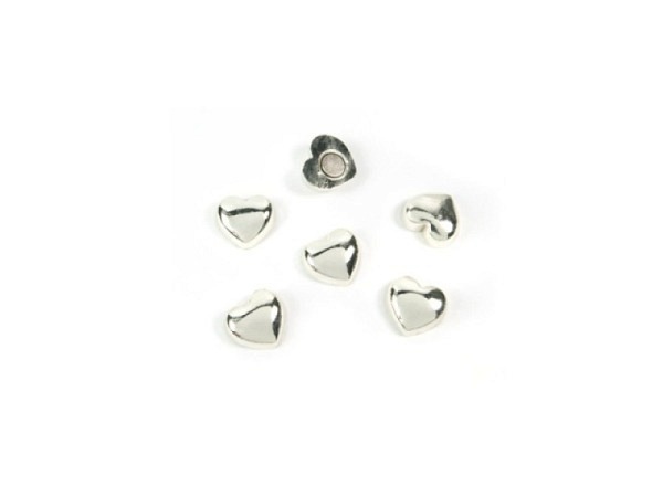 Magnet Trendform Sweetheart 6er Set, silbern, herzförmig, klein praktisch