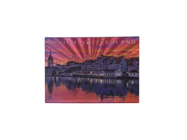 Magnet Advision Zürich Schipfe Silber glänzend 5,5x7,5cm