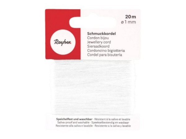 Kordel I am creative Schmuckkordel weiss 1mm x 20m