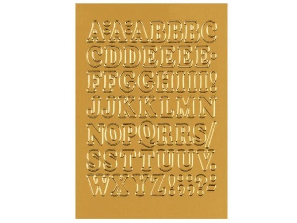 Buchstaben Herma Sticker A-Z 12mm hoch, Folie gold