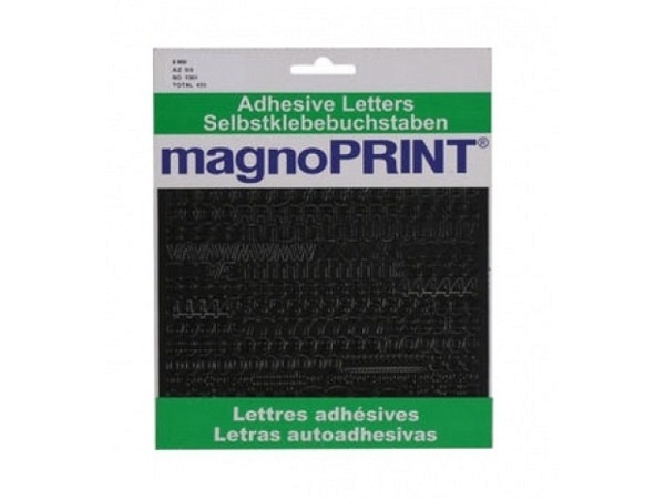 Buchstaben Magnoprint SK 8mm schwarz A-Z/0-9, wetterfest