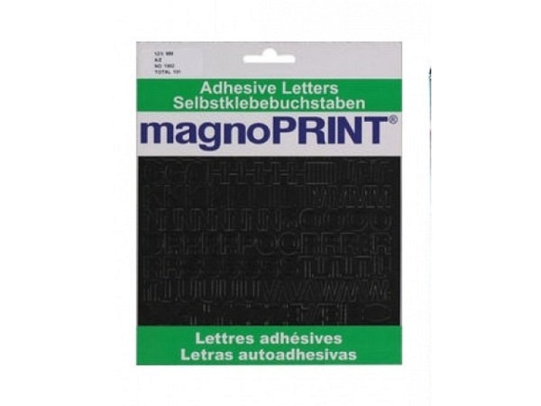 Buchstaben Magnoprint SK 12,5mm schwarz A-Z, wetterfest