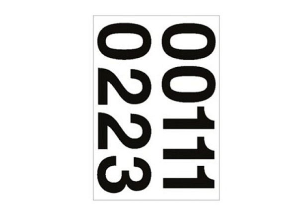 Zahlen Herma 84x120mm 0-9 32mm hoch schwarz, wetterfest