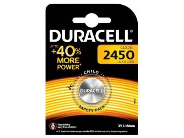 Batterien Duracell Knopf CR2450 3V 1 Stk.