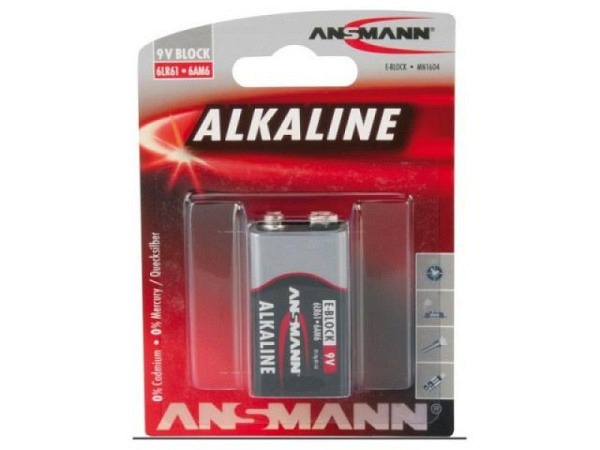 Batterien Ansmann Alkaline Grösse 9V eckig LR61 1Stk.
