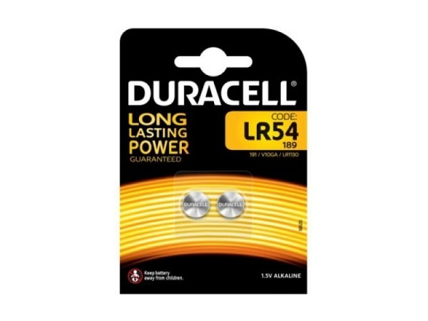 Batterien Duracell Knopf LR54 1,5V 2Stk