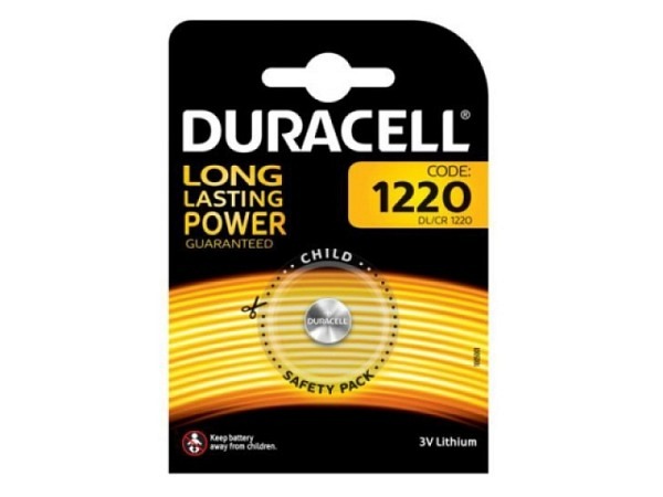 Batterien Duracell Knopf Lithiumbatterie CR1220 3V Lithium B1 1Stk.