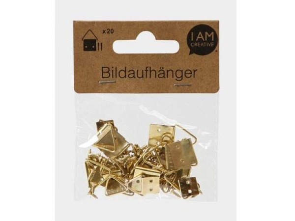 Bildaufhänger I am creative Messing 20 Stk