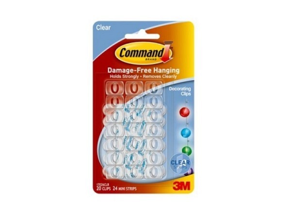 Aufhänger 3M Command Deko Clip transparent 15x13mm